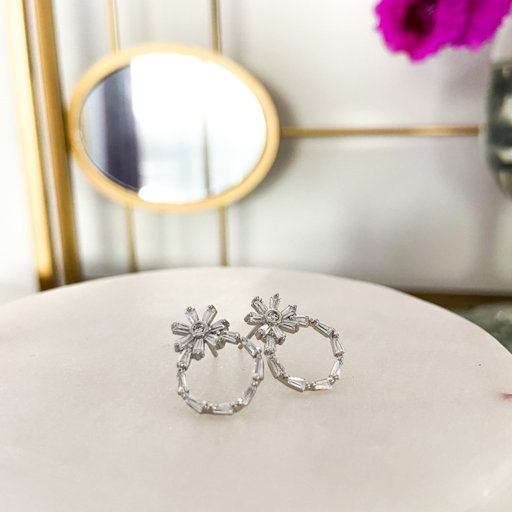 CZ Flower Studs